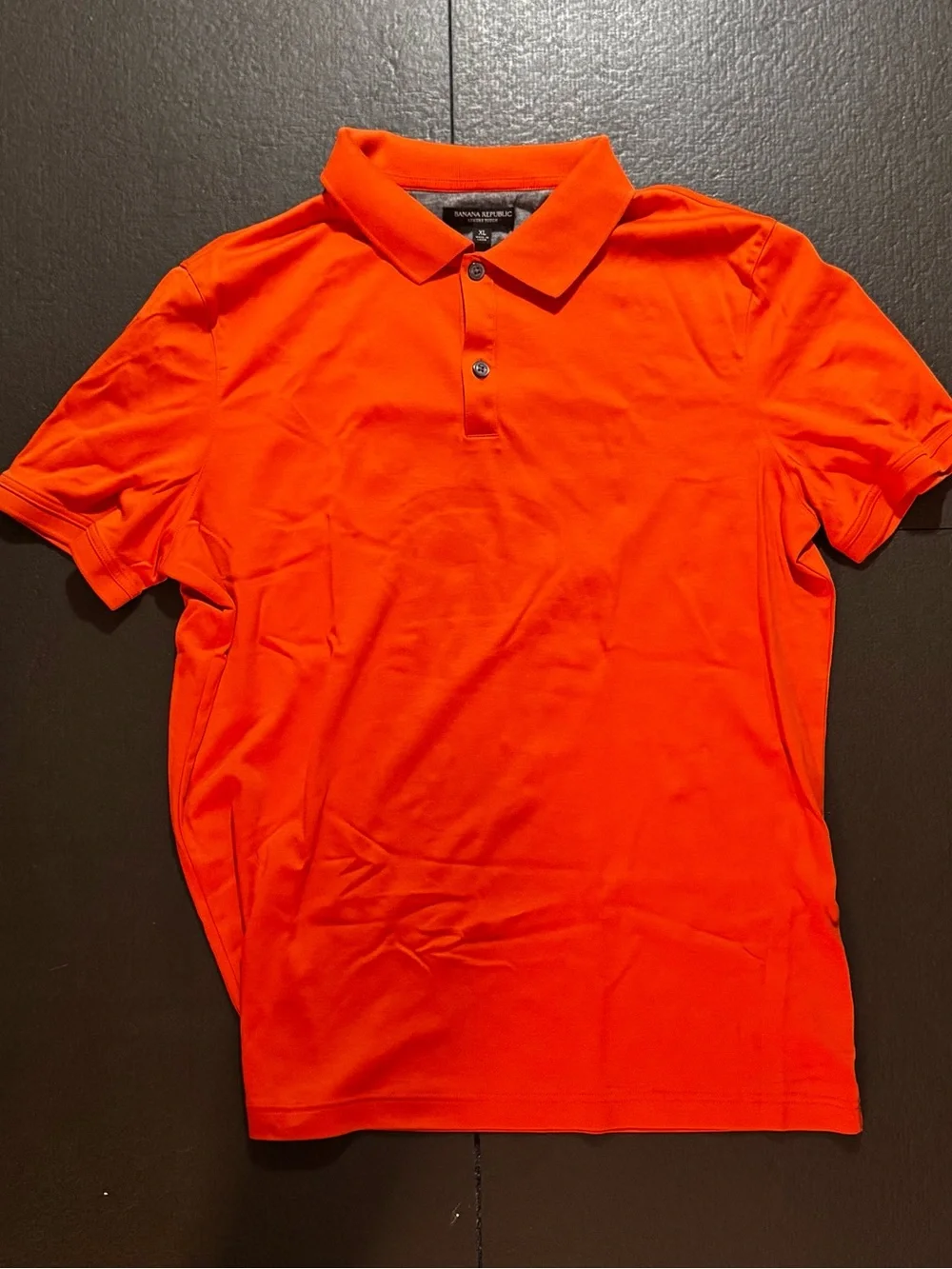 Banana Republic Men’s Luxury Touch Bright Orange Polo Shirt